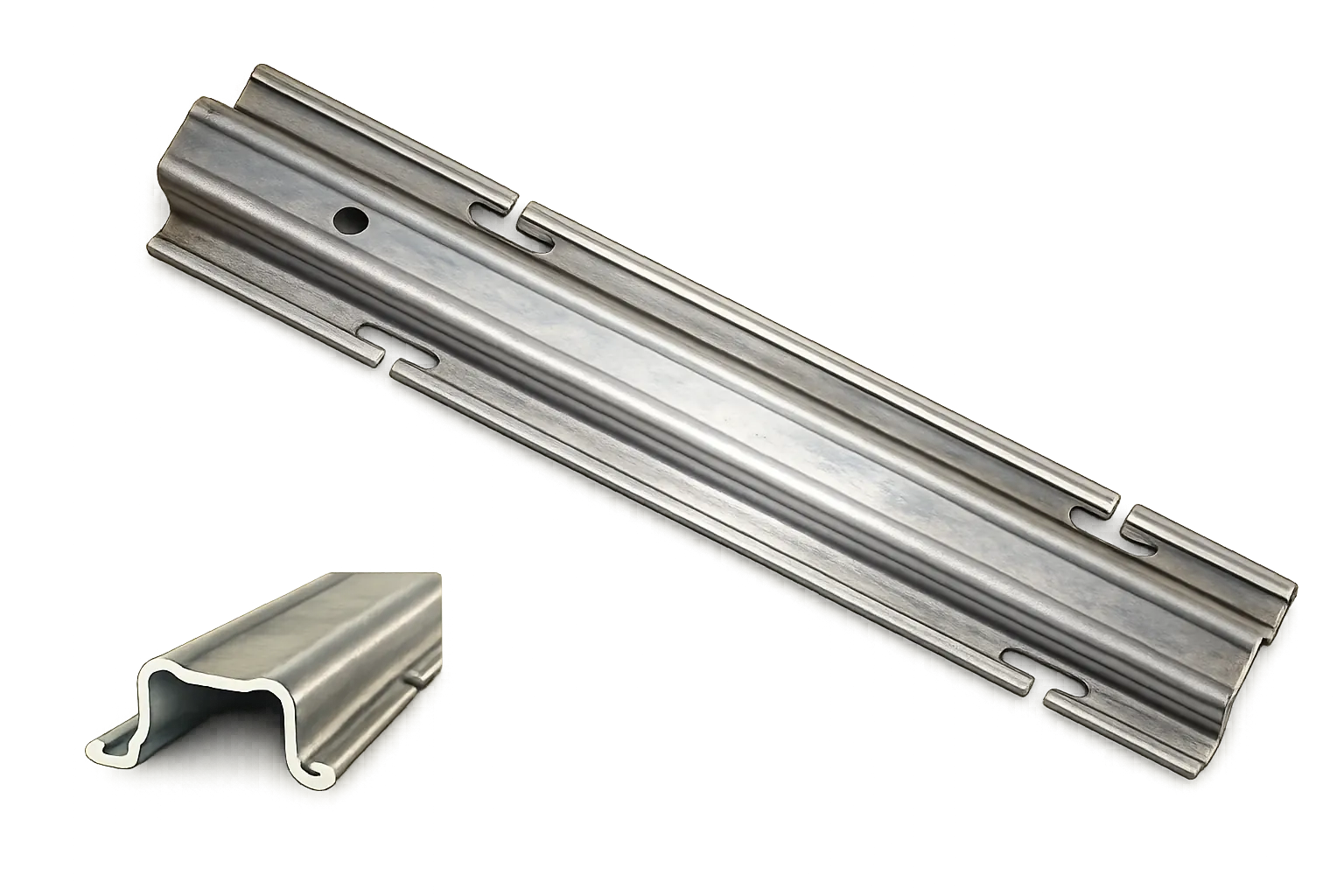 Rolled Edge Vertical Line Post
